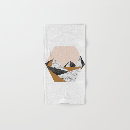 Geo Landscape Hexagon Hand & Bath Towel