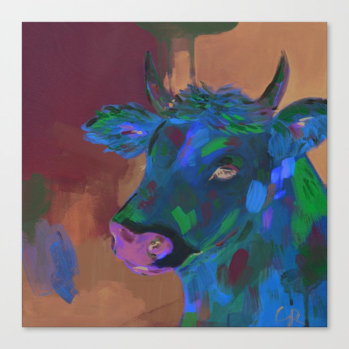 Cow Abstract Painting Canvas Print By Imagodeinurserydecor Society6