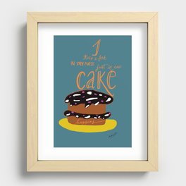 Cake Lover Quote Recessed Framed Print