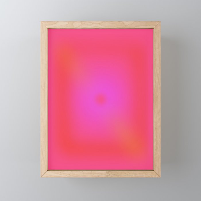 Kind Energy Aura | Trendy Gradient Framed Mini Art Print