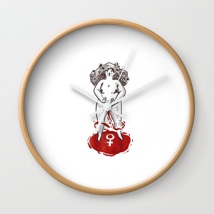 Feminist Blood Witch Wall Clock