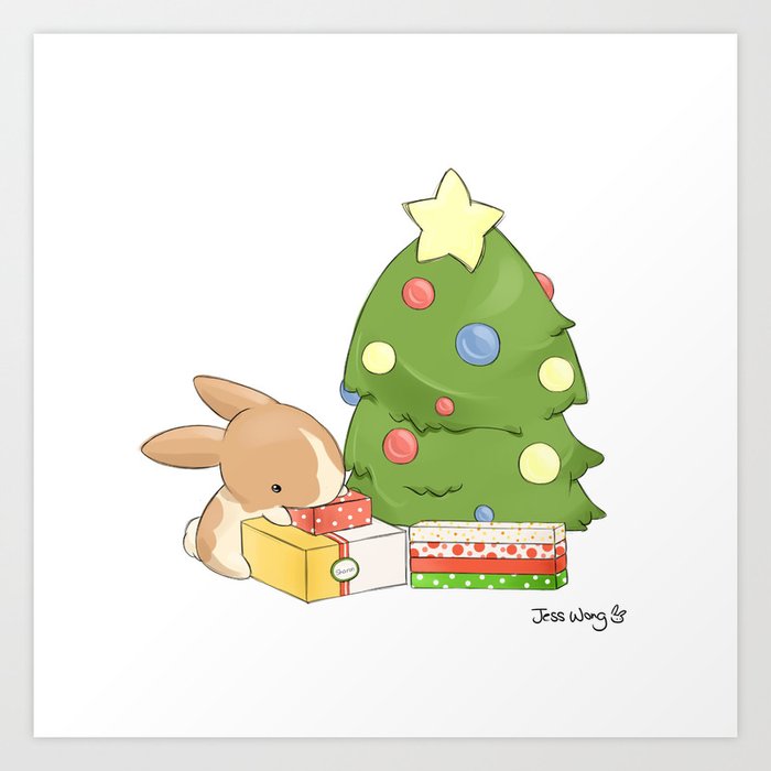 Gift Giving Art Print by Jess Wong | Society6