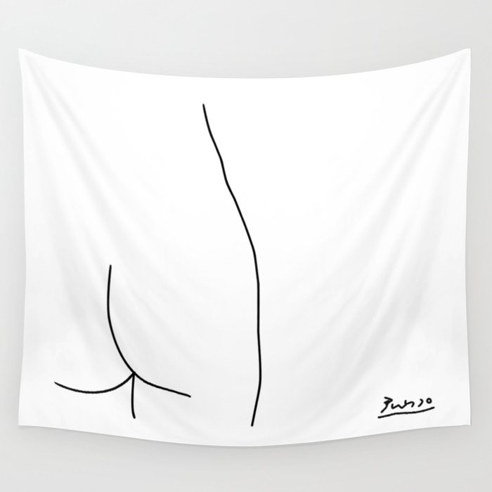 Picasso - Nude Line Art Wall Tapestry
