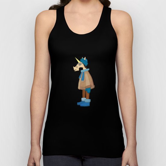 Cozy Coat Unicorn Unisex Tank Top