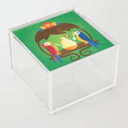Tiki Birds Ice Cream Date Acrylic Box