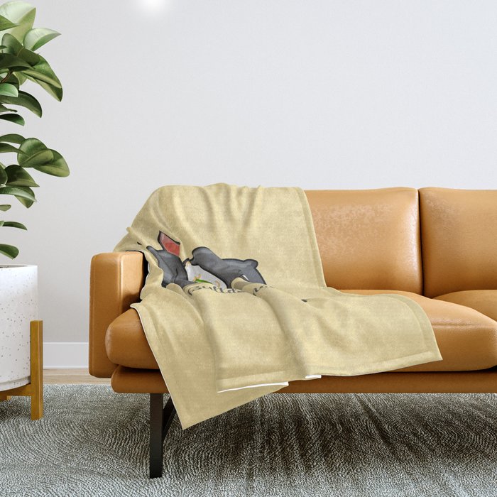 French bulldog maki sushi Throw Blanket