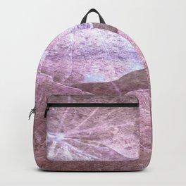 pink foliage lily pad Backpack