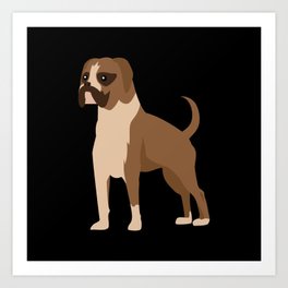 Cool Boxer Dog with Natural Ears Art Print | Boxer, National Pet, Puppy Days, Lap Dogs, Pets, Day Of The Dog, Love Your Pet Day, Pet Life, Pet Of The Day, Pet Lovers 