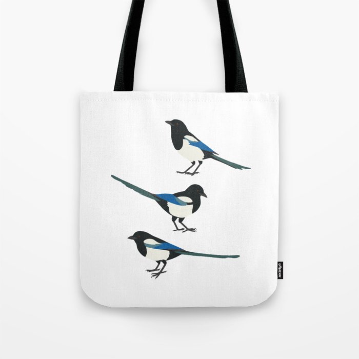 Funny Birds Magpie Tote Bag