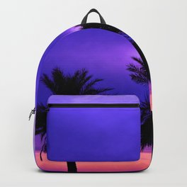 Palm Sunset Silhouettes - 6 Backpack | Landscape, Travel, Trees, Serene, Sunset, Photo, Gorgeous, Colorful, Palms, Beach Vibe 