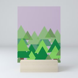 Summer Eve Pine | Triangles Mini Art Print