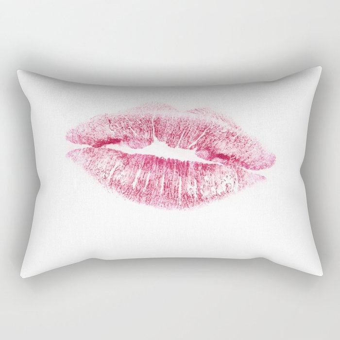 KISS LIPS IN RED. Rectangular Pillow