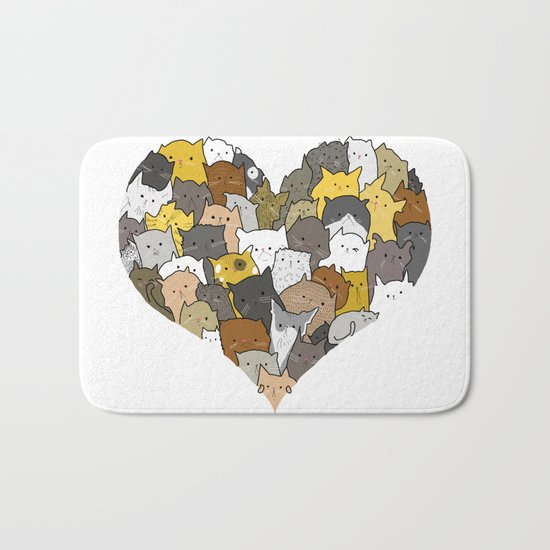 I Love Cats Bath Mat