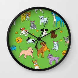 Dog Park Wall Clock