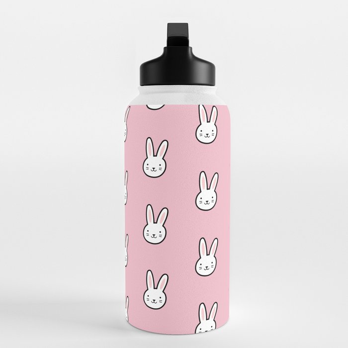 Hot！Kawaii Pink Water Bottle with straw ~ Cute Bunny and Bear Designs ~  Harajuku