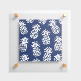 Pineapple Twist 322 Navy Blue Floating Acrylic Print