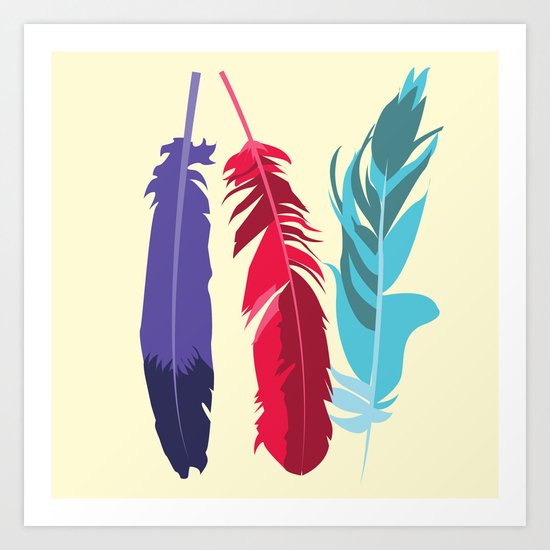 Indie Feathers Art Print