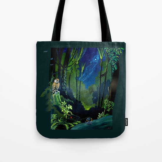 Silent Night in the New Zealand Forest Tote Bag