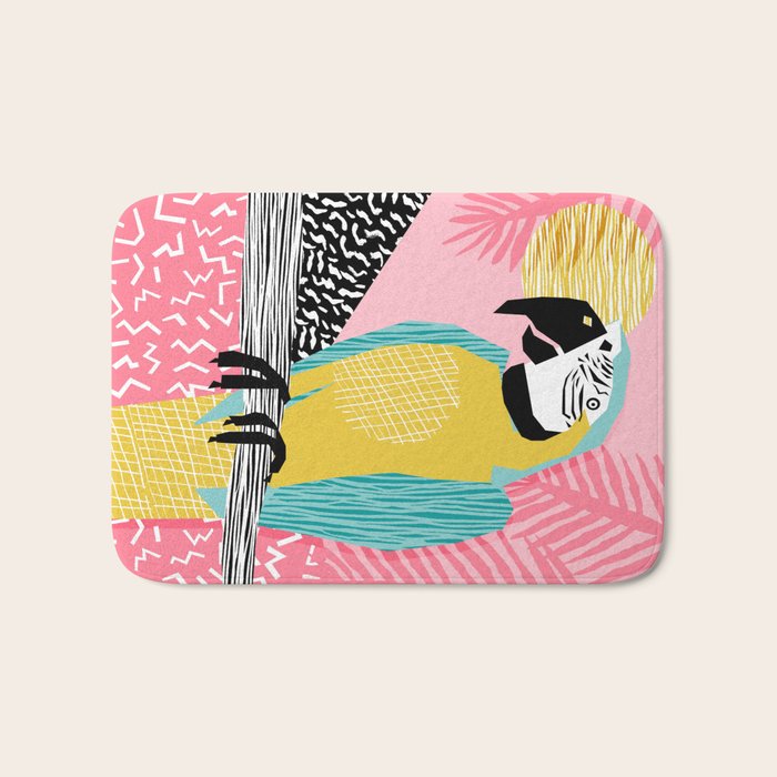 Holy Moly memphis throwback retro neon bird macaw tropical island pop