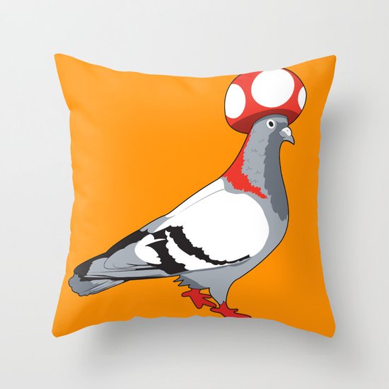 Pigeon Toad. Throw Pillow
