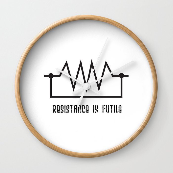 Resistance is futile Wall Clock