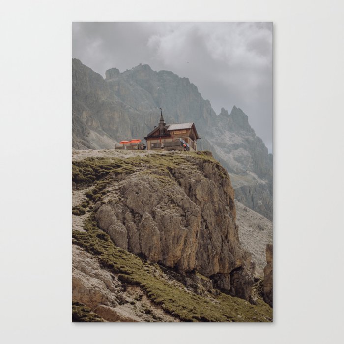 Mountain hut in the Dolomites | Travel Photography | art photo print Canvas Print