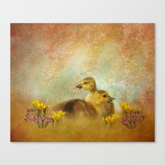 Under the Red Bud Tree Canvas Print