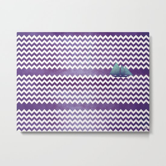The Stormy Sea Metal Print