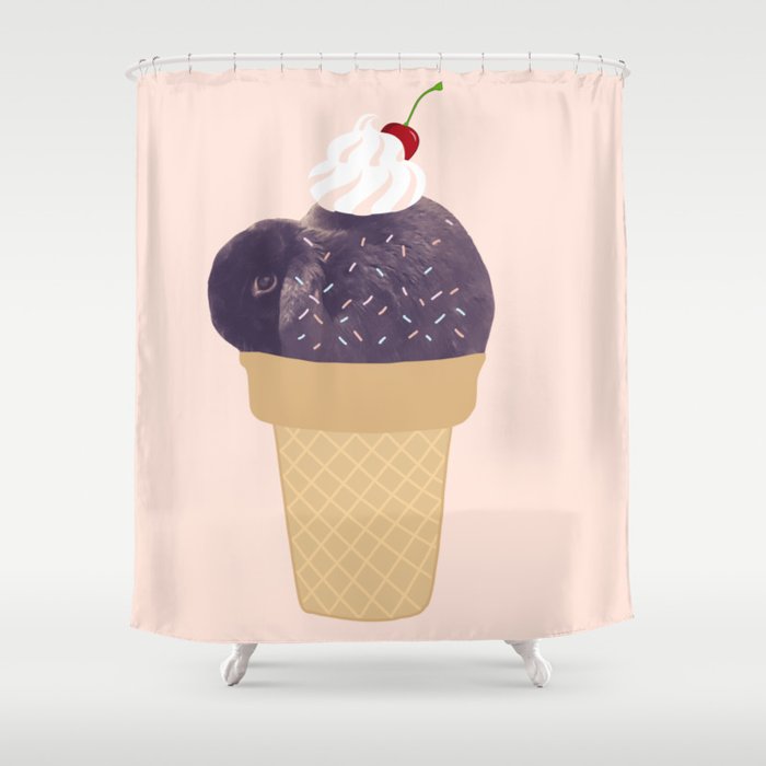 Olive Cream Shower Curtain