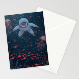 Floating in Space Stationery Cards