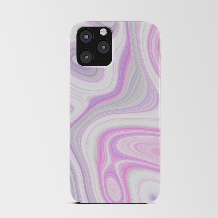 Pink & Purple Pastel Liquid Marble Pattern  iPhone Card Case