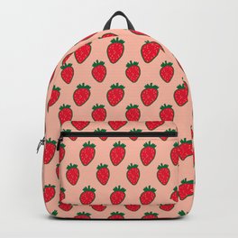 Strawberry Pattern (red/pink) Backpack