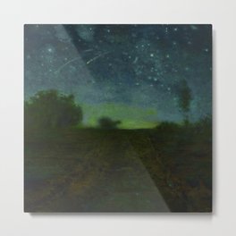 Jean-François Millet "Starry night" Metal Print | Stars, Francoismillet, Landscape, Starrynight, Painting, Nightsky, Night, Millet, Frenchart, Realism 