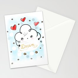 Cute cloud illustration - Dream Stationery Cards