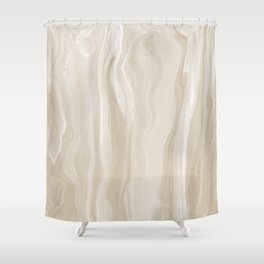 Marblesque Beige Cream 1 - Abstract Art Marble Series Shower Curtain