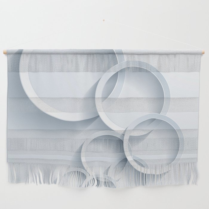 Abstract Techno Bubble Grey Background. Wall Hanging