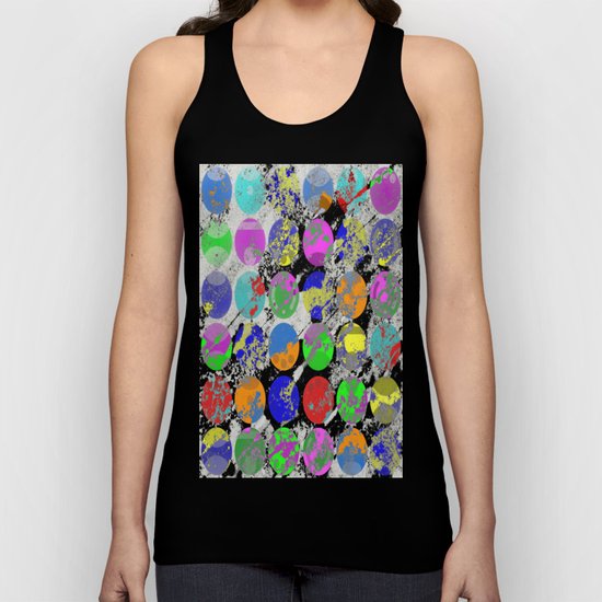 Textured Circles - Abstract, geometric, textured artwork Unisex Tank Top