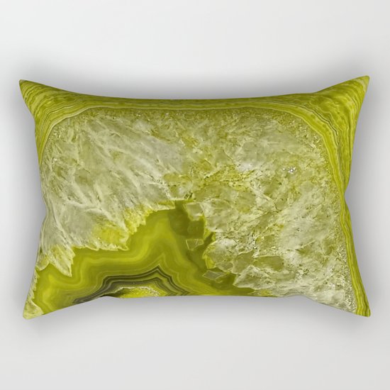 Green pantone agate mineral gem stone- Beautiful backdrop Rectangular Pillow