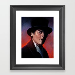 Damon in a Tophat Framed Art Print