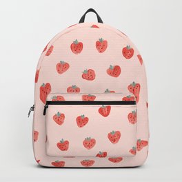 Strawberries on Pink Backpack