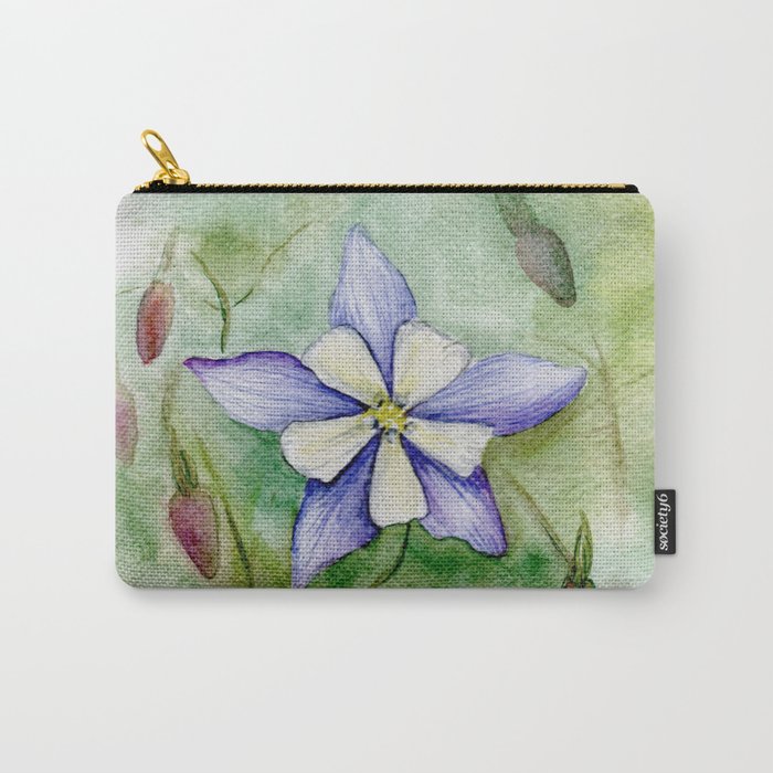 Blue Columbine Carry-All Pouch