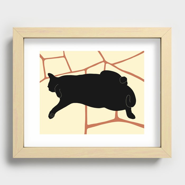 Cat in the sun IV Recessed Framed Print