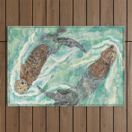 Two Otters Outdoor Rug