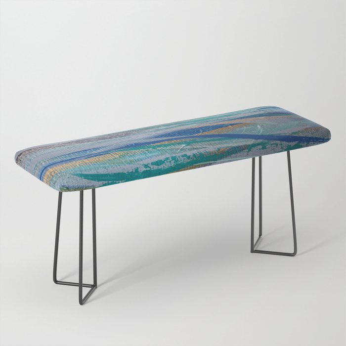 The Waves are Horizontal abstract painting  Bench