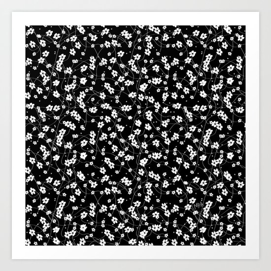 White flowers Art Print