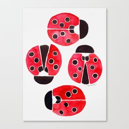 Ladybug - watercolor artwork Canvas Print