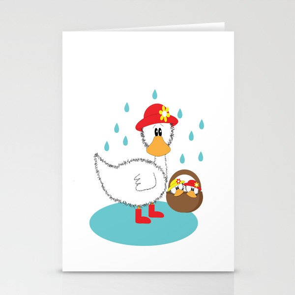 Duck & Ducklings Stationery Cards