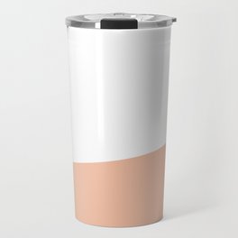 Stripe Block (peach/white) Travel Mug