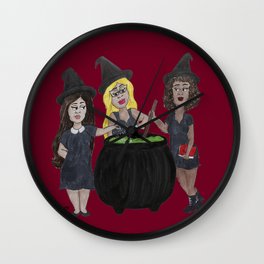 Witch, Please Wall Clock | Other, Cartoon, Digital, Illustration, Witch, Adorable, Drawing, Halloween, Witches, Cute 