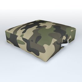 vintage military camouflage Outdoor Floor Cushion